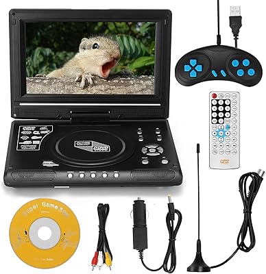 Lecteur dvd tv hd 9,8 pouces vcd mp3 mpeg portable avec poignée