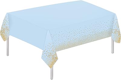 Nappe en plastique à pois pour table rectangulaire, taille 54" x 72", nappe
