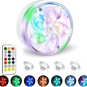 Alikedon lampes sous-marines pour piscines hors sol, lumières led magnétiques étanches avec télécommande, veilleuse intérieure à changement de couleur pour baignoire. Diaytar : Votre source de bonnes affaires en ligne