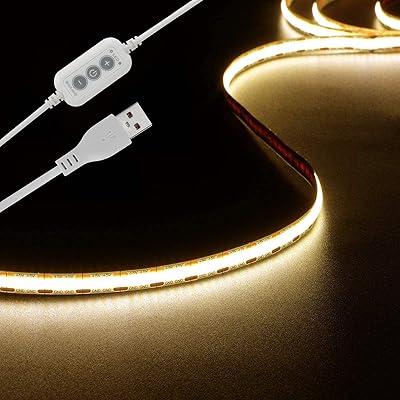 Bande lumineuse led usb 5 v de 1,5 m, 480 led blanc chaud
