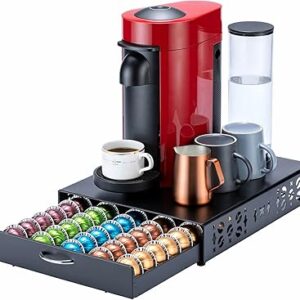Porte-capsules nespresso vertuo phare, barre de rangement pour capsules de café, support pour machine à café, noir métallisé (50 capsules). Diaytar : Votre partenaire e-commerce au quotidien