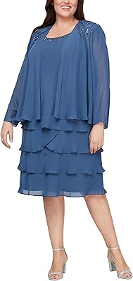 Robe de cocktail superposée grande taille pour femme
