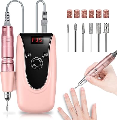 Lime à ongles électrique professionnelle portable zertler 35 000 tr/min, lime à ongles