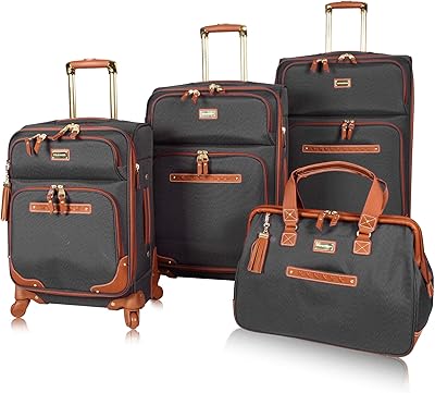 Ensemble de bagages steve madden designer valises légères et extensibles