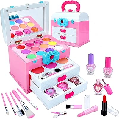 Kit de maquillage lavable pour enfants pour petites filles de 3 à 8
