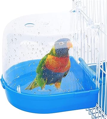 Boîte de bain d'oiseaux suspendue de beauté pour cage baignoire pour oiseaux