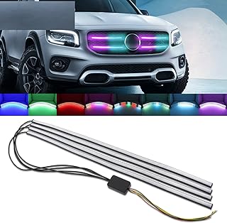 Honleex 4 pièces lumières led de calandre, bandes lumineuses led 24 ''fonctions 4-en-1