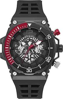Montre multifonction à cadran exposé noir pour hommes américains, une