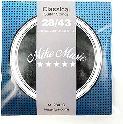 Cordes de guitare classique en nylon argenté mike music légères et super