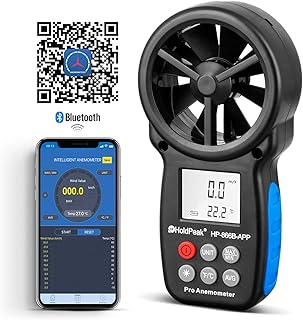 866b-app compteur de vitesse du vent portable numérique sans fil