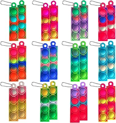 Pinfsik fidget toy mini porte-clés push pop, jouet fidget it et kit anti-stress