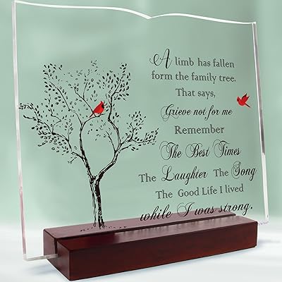 Cadeaux commémoratifs, cadeaux cardinaux pour la perte d'un être cher - idées cadeaux de deuil, cadeau de condoléances pour la perte, cadeau de sympathie pour la perte de la mère, du père - décor commémoratif pour honorer la vie de votre bien-aimé. Diaytar : Le premier choix des acheteurs avisés