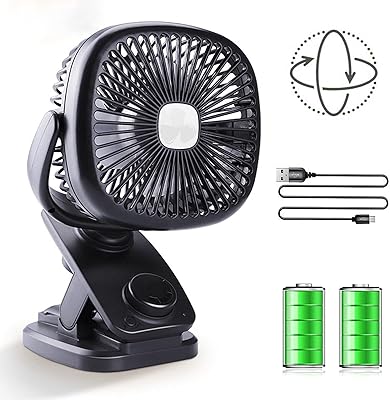 Mini ventilateur alimenté par batterie rechargeable, ventilateur de bureau à circulation d'air rapide