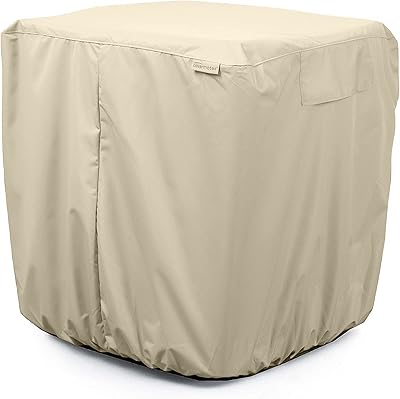 Housse pour climatiseur covermates matériau léger résistant aux intempéries extrémité flexible climatisation