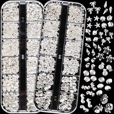 1200 pièces breloques de remplissage en métal sur le thème de l'océan, 15