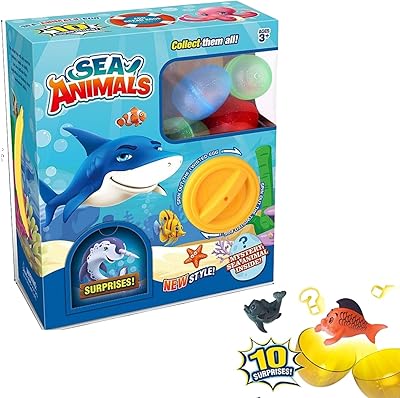 Jouet machine à œufs torsadés vito - animaux marins, ensemble de jouets œufs