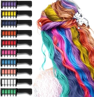 Goodern 10 couleurs craie à cheveux pour filles kit de maquillage nouveau peigne