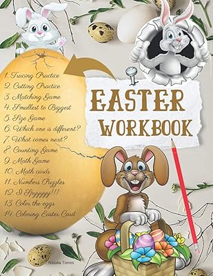 Workbok de pâques : grande activité préscolaire de pâques boo | pratique