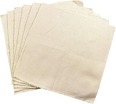 Tissu aiguilleté - 6 pièces de tissu en lin pour broderie et broderie