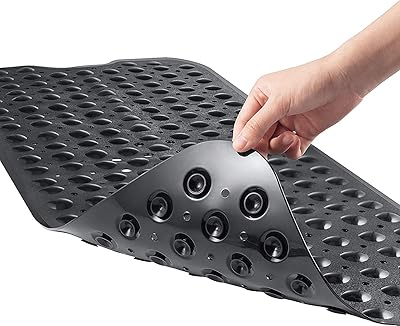 Tapis de bain antidérapant mahmair avec ventouses et trous de drainage, 40 x