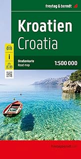 Carte routière de la croatie au 1:500 000