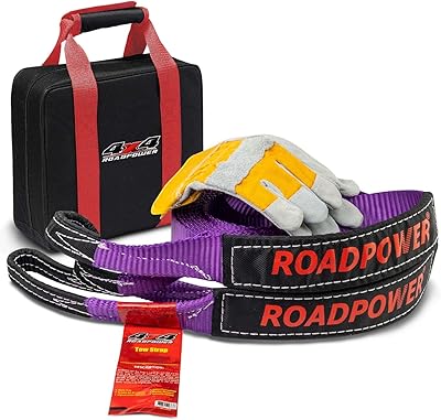 Ceinture de remorquage pour treuil électrique | robuste 20 lb avec sac