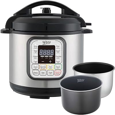 Wtrtr autocuiseur électrique 2 casseroles en acier inoxydable 13l, cuiseur à riz