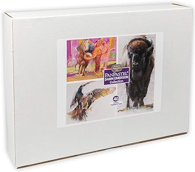 Palette de pastels d'artiste pan pastel colorvin, collection dawn emerson de 40 couleurs