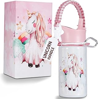 Bouteille d'eau licorne avec finition pailletée irisée - bouteille d'eau pour enfants