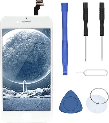 Écran en verre avant blanc compatible avec iphone 6 plus, taille 5,5 pouces