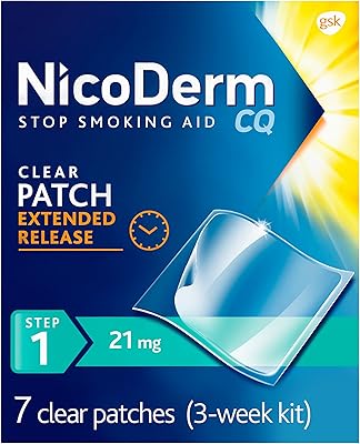 Nicoderm cq nicoderm patch à la nicotine, transparent, étape 1 pour arrêter