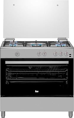 Cuisinière autoportante tekka 90 cm avec cuisinière à gaz et four de fs