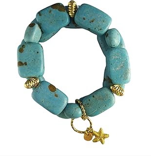 Bracelet turquoise amorphe, bracelet en pierre naturelle, fait à la main, bijoux faits