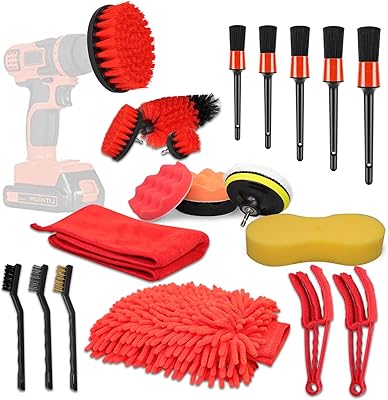 Ensemble de 22 brosses de forage pour les détails de voiture kit