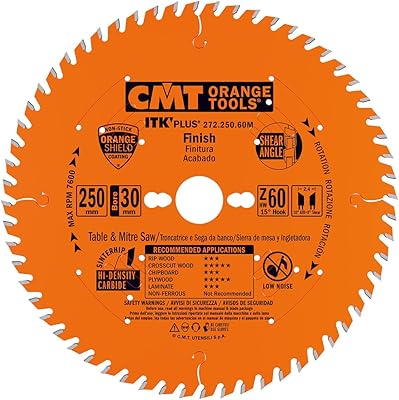 Cmt 272. 250. 60m itk plus lame de scie de finition hw 250x2