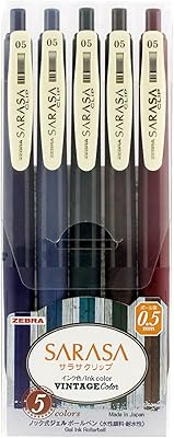 Stylo à bille gel à clipser zebra sarasa, 0,5 mm, manche en caoutchouc