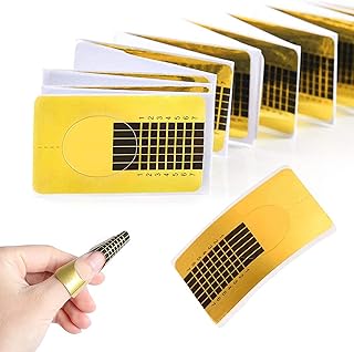 Ensemble de 120 pochoirs à ongles mise en forme auto-adhésifs pour ongles gel