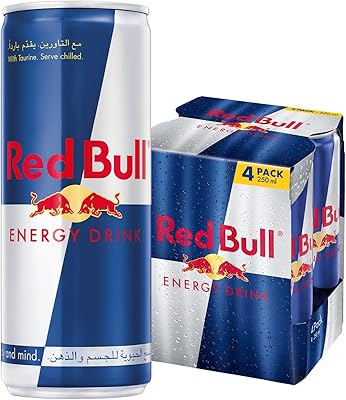 Boisson énergisante red bull, 250 ml (paquet de 4)
