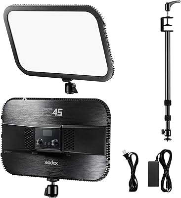 Godox es45 e-sport led light, cri≥96/tlci≥97,2800k-6500k télécommande détachable avec application pour smartphone/2,4g