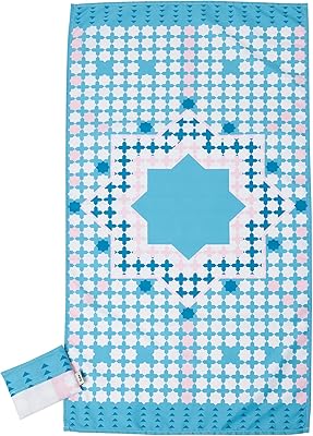 Tapis de prière de poche saber \"marrakesh\" - bleu, pliable, ultra léger, lavable
