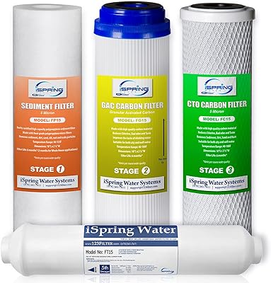 Kit de cartouches filtrantes de rechange e-spring f4 pour systèmes d'osmose inverse standard