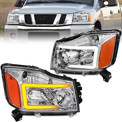 Ensemble de phare mostplus compatible avec nissan titan 2004-2015 armada