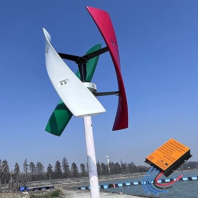 Éolienne verticale, éolienne à usage domestique, 3 pales avec contrôleur de charge mppt