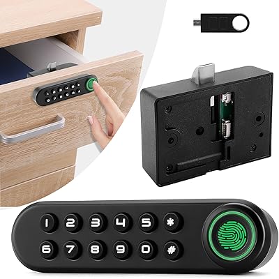 Serrure d'armoire à empreintes digitales serrure mot de passe intelligente avec clé