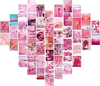 Ensemble de collages d'impressions murales pour adolescentes, filles et femmes, impressions d'art mural pour chambre à coucher - 50 pièces - rose. Diaytar Sénégal : Votre destination e-commerce pour des produits de qualité à prix discount