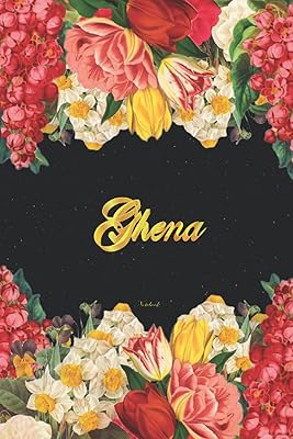 Carnet ghena : carnet/journal ligné avec nom personnalisé et monogramme initial g