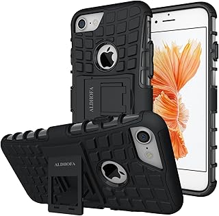 Coque aldhova pour iphone 7, coque de protection arrière résistante aux chocs avec béquille pour iphone 7 - noir. Des économies garanties sur chaque commande avec Diaytar