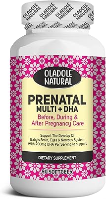 Multivitamine prénatale naturelle oldil + 200 mg de dha pour les femmes