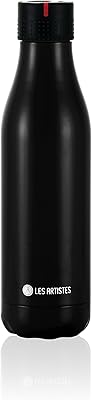 Bouteille d'eau l'es arts, noir mat, 500 ml, a-1965