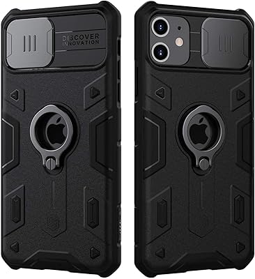 Coque camshield armor avec coque de caméra coulissante antichoc en pc et tpu